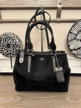 Coach Cosby carryall Calf Hair and Leather Satchel.